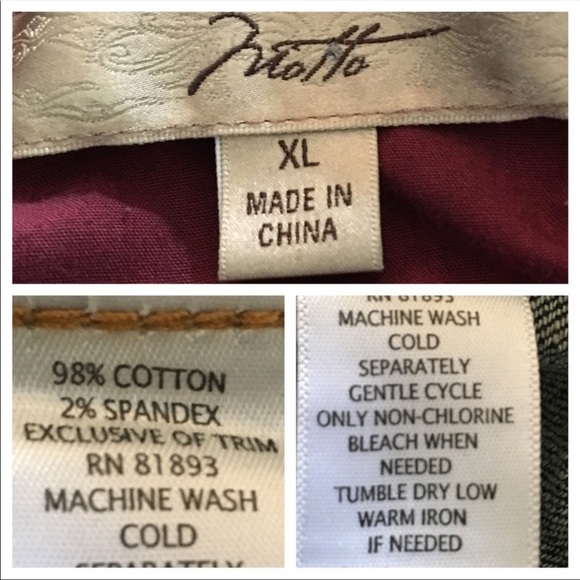 Motto Denim Jean Jacket SZ XL - Picture 8 of 8